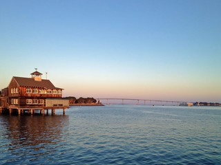The Pier Cafe over San Diego Bay, Seaport Village, California