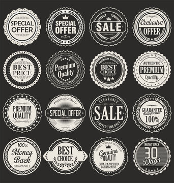 Retro labels and badges 