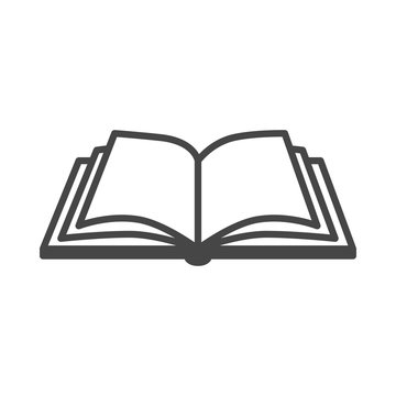 Open book vector icon on a white background