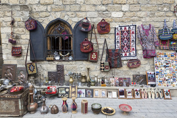 Icheri Sheher (Old Town) of Baku, Azerbaijan. Typical tourist sh