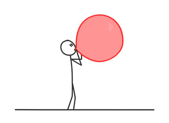 Fototapeta premium sm luftballon aufblasen I