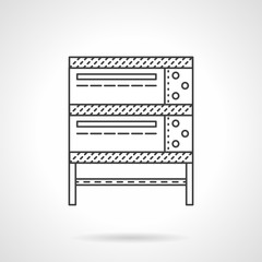 Industrial oven thin line vector icon