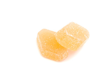pair of sweet fruit candies