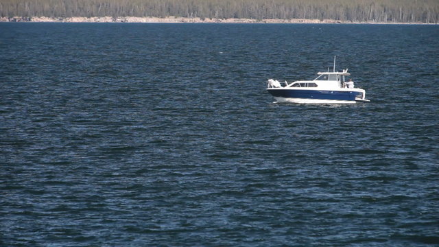 Yellowstone Lake fishing boat P HD 2661