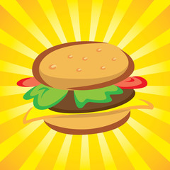 hamburger icon with burst background