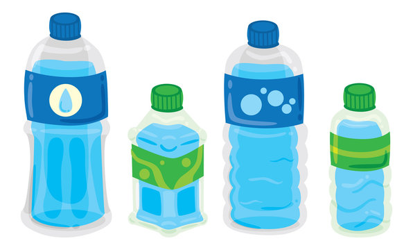 set of plastic bottle
