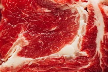 Crédence de cuisine en verre imprimé Viande fresh raw meat texture, closeup view