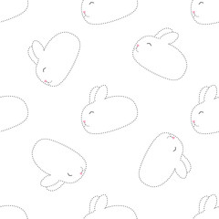 dot rabbit seamless pattern
