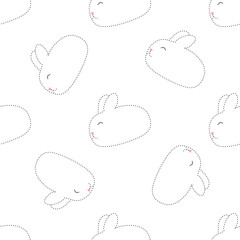 dot rabbit seamless pattern