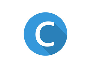 Obraz premium C Letter Flat Circle Icon