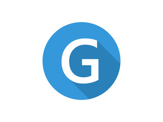 G Letter Flat Circle Icon