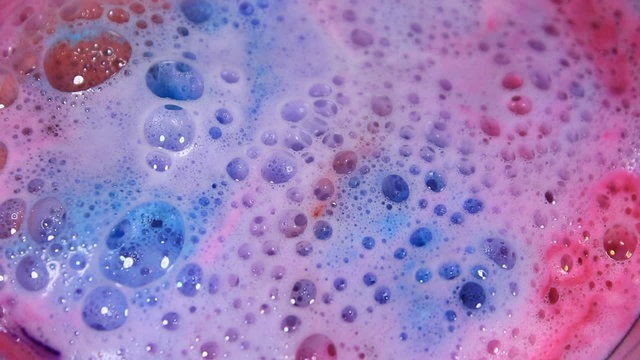 Closeup On Foam With Bubbles