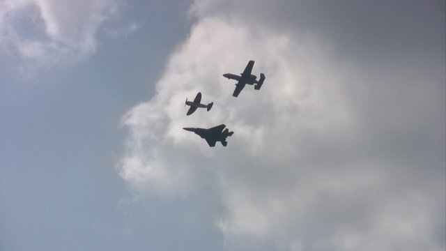 F15 A10 and P51 Flyby HD