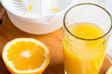 Glass of orange juice