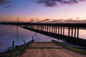 Fototapeta na wymiar Trestle Bridge Dawn