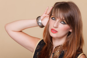 Fototapeta premium Portrait orient girl with makeup