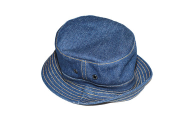 Denim Hat, Isolated on White