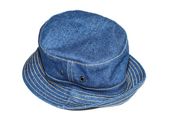 Denim Hat, Isolated on White