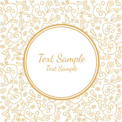 vector invitation card with hearts and flower background and empty space in the center