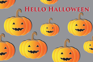 Hello Halloween vector background