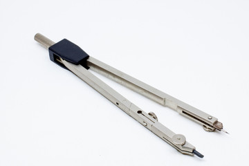 Pair of compasses isolated on white background