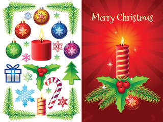 Christmas Vector Decorations Set