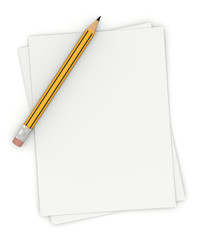 matita con foglio liscio