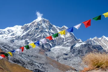 Photo sur Plexiglas Annapurna drapeaux de prière