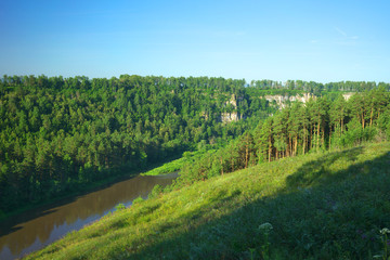 Obraz premium Hay River. Russia, South Ural.