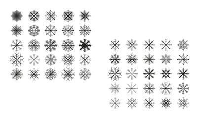 collection of snowflakes