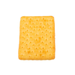 Cheese biscuits on white background