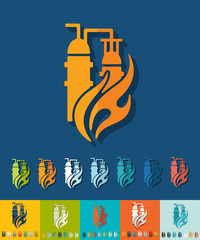 Flat design. gas and oil plant