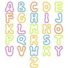 Abstract color alphabet for design