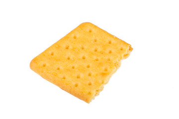 Cheese biscuits on white background