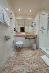 hotel bathroom interior