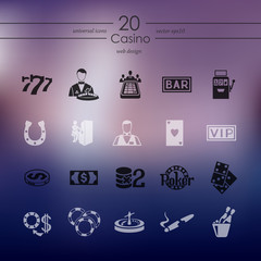 Set of casino icons