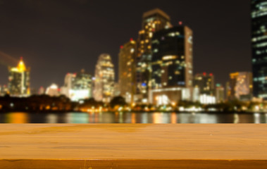 Fototapeta premium top table Blur Building night