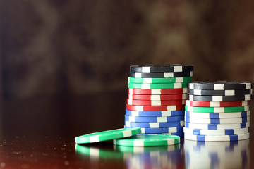 poker chips Cards