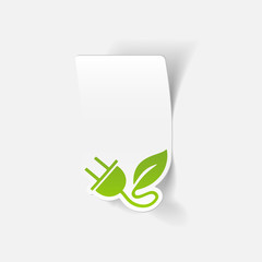 realistic design element: eco plug leaf