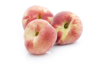 Peach on the white isolatd background.