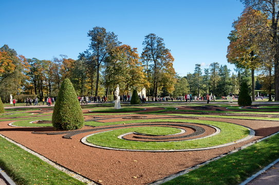  The geometry of theCatherine Park, Pushkin (Tsarskoe Selo), Russia.