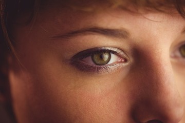 Green eye with eyeliner and eyeshadow