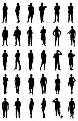 People Silhouettes From Various Professions