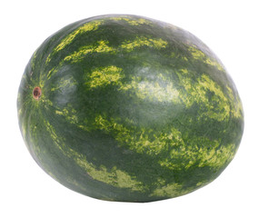 whole watermelon isolated on white background.