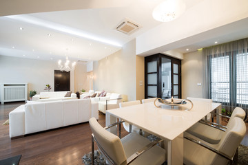 Obraz na płótnie Canvas Luxury spacious apartment interior