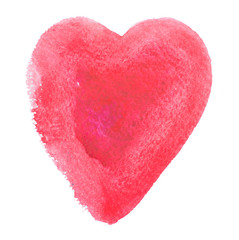 watercolor heart isolated on white background