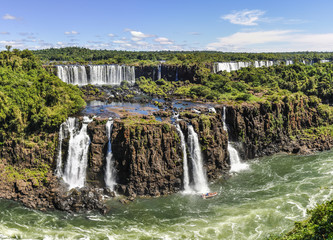 Fototapeta na wymiar View of the falls at Iguazu Falls, Brazil
