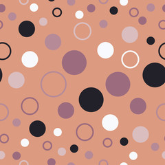 Seamless decorative vector background with polka dots