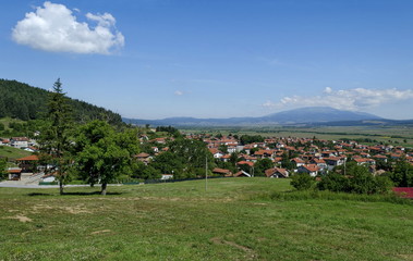 Panoramic view of village Belchin, Samokov municipality, Sofia Province, Bulgaria.