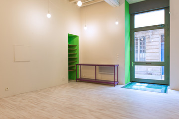 Empty office with colours